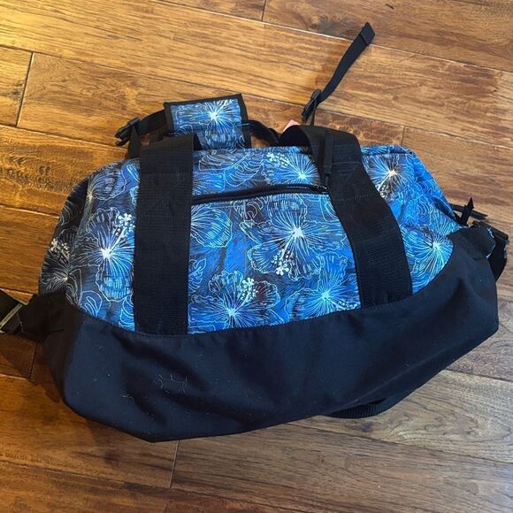 L.L. Bean Blue 🌺 Hawaiian Floral Duffel Bag - Picture 1 of 12